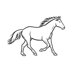 Horse Line Art Vector Illustration Set  
