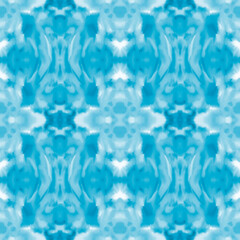 Blue Abstract Seamless Watercolor Pattern with Soft Texture