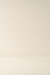 Minimalist Beige Wall and Floor Background with Soft Lighting