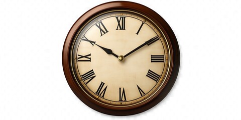 Elegant wall clock with a clean white face and natural wood frame. The time on the clock is 1:50, creating a visually appealing minimalist aesthetic