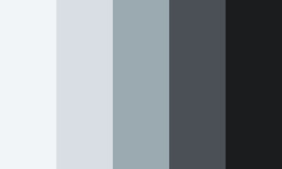 Vector color palette of different gray colors