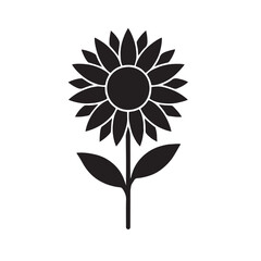 Elegant flower outline vector art