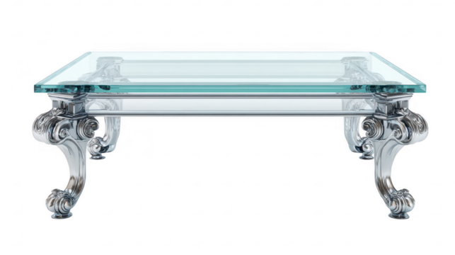 Elegant luxury glass coffee table for living room decor modern photoroom style contemporary design