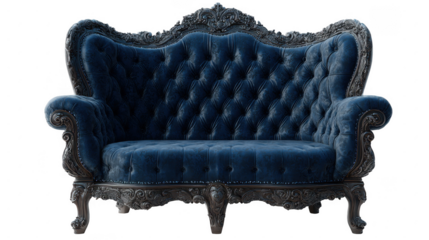 Elegant blue velvet loveseat interior design inspiration cozy home setting furniture showcase stylish decor