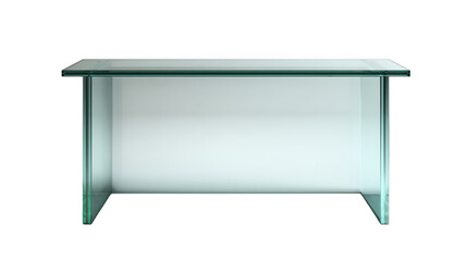 Minimal glass console table interior design showcase modern living room furniture display bright atmosphere contemporary perspective
