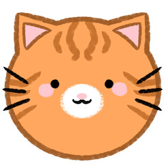 Cute Orange Tabby Cat Cartoon Doodle