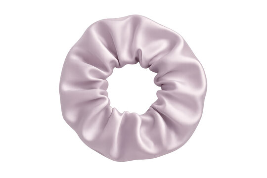 Lilac silk satin scrunchie hair fashion accessory - Powered by Adobe