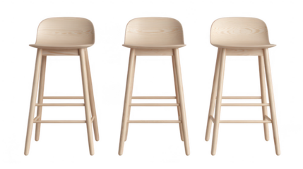 Scandinavian bar stool set for modern kitchen furniture minimalist design indoor space realism elegant style