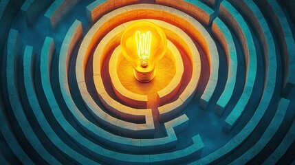 Bright Light in the Center of a Complex Maze Creates a Sense of Discovery and Inspiration