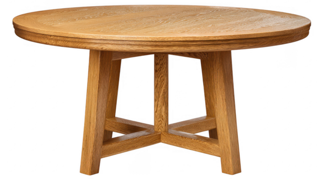 Elegant round wooden dining table design modern interior furniture showcase cozy atmosphere aesthetic viewpoint