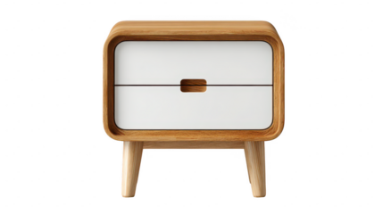 Stylish scandinavian bedside cabinet furniture decor element modern interior minimalist design cozy bedroom elegant aesthetic