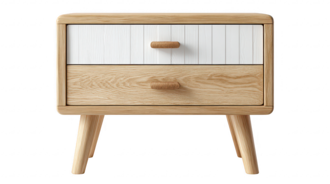 Scandinavian bedside cabinet furniture decor element modern bedroom interior design minimalist style contemporary view