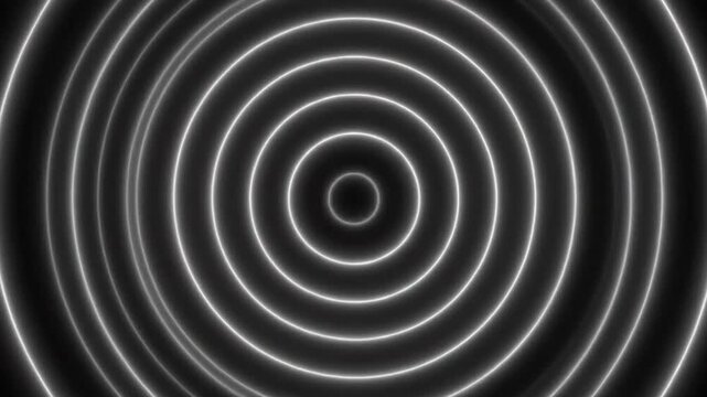 Seamless 4K loop of breathing concentric rings; soothing, brand‑safe graphic background with copy space for titles, overlays, and motion design.