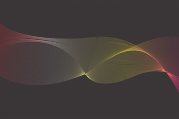 Abstract flowing lines with vibrant colors on a dark background