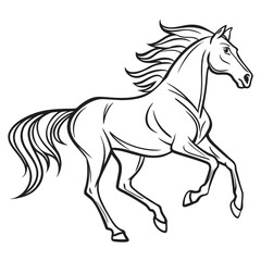 Elegant horse prancing gracefully