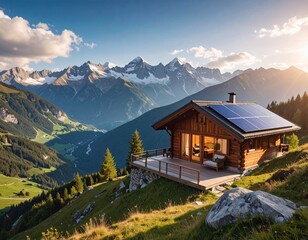 Una bellissima baita in montagna.