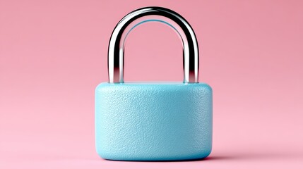 Pink padlock on colorful backgrounds symbolizing security and protection