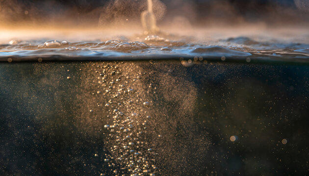 Abstract Boiling Water Bubbles Steam and Heat for Backgrounds