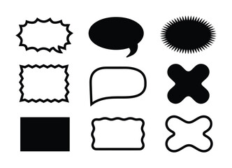 Speech bubble communication icon collection
