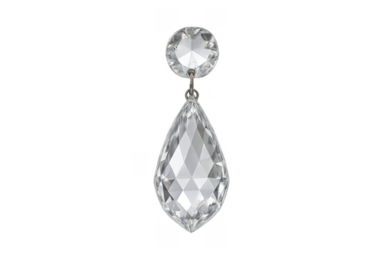 Crystal chandelier pendant hanging decor on transparent background