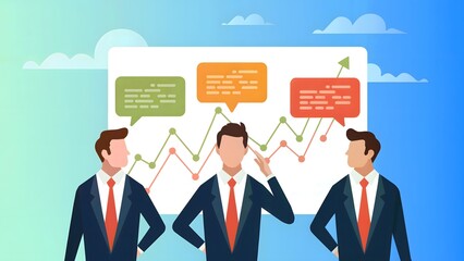 Team analyzing vibrant business growth trends and metrics for data-driven decisions, showcasing strategic planning and investment opportunities for success