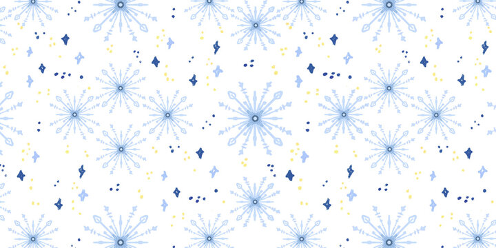 seamless pattern with snowflakes