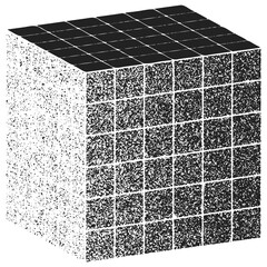Black and white cube