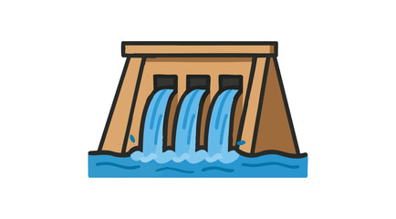 Hydroelectric Dam: Water Flow and Power Generation