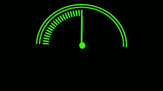 Testosterone level metering. Animated testosterone level meter decreasing from Low to Normal level for concepts related to low testosterone.
