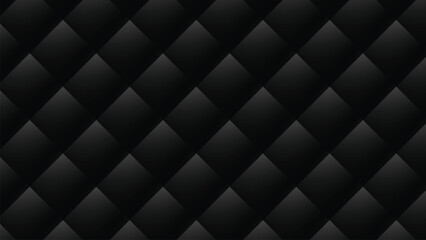 Obraz premium Luxury Seamless Black Diamond Quilted Pattern Background Elegant Dark Geometric Texture Wallpaper