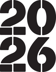 Modern Black 2026 Typography Design