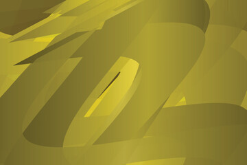 Abstract yellow flowing shapes background