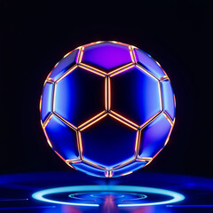 Naklejka premium neon soccer ball 