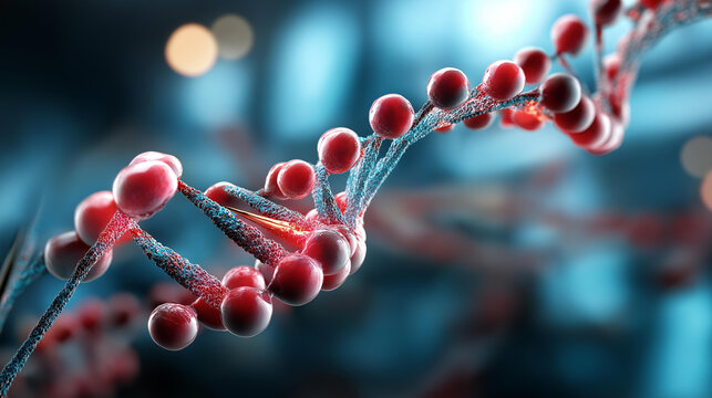 DNA sequencing for mutation detection faceless genetic analysis visualization defocused laboratory background looking for mutations process molecular diagnostics genetic