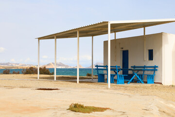 Whitewashed house on Los Cocedores beach