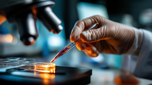 Research medical DNA lab science visualization faceless laboratory composition defocused biotechnology background scientist laboratory clinic medicine analysis equipment techno