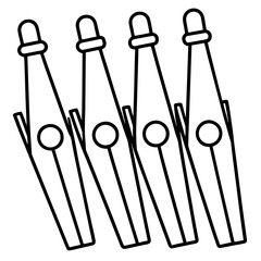 Clothespin Vector Illustration