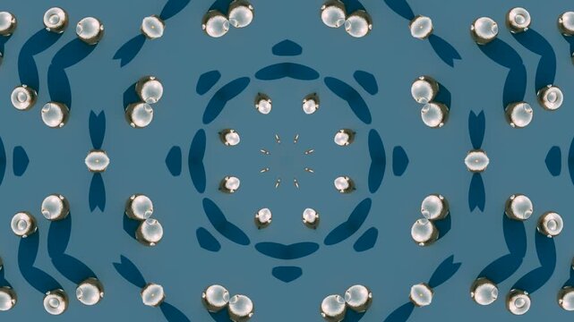 Ornamental 3D kaleidoscope loop with intricate geometric mosaic patterns and vibrant abstract backgrounds tailored for creative professionals and digital content creators