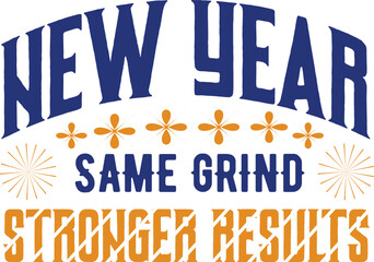 Happy New Year celebration typography vector design with modern clean layout. Suitable for t-shirt prints, banners, posters and social media greetings.

