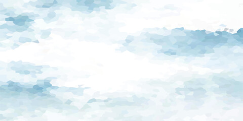 Light blue with watercolor soft cloud in the sky background vector.Aquarelle painting brush effect card paper textured canvas cloudy smoke space for text, Beauty clear cloudy in sunshine calm.