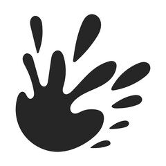 Splash water vector black icon