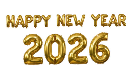 Golden 2026, Happy New Year Theme, Transparent Background