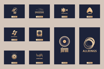 Minimal Geometric Shape Logo Collection for Creative Identity