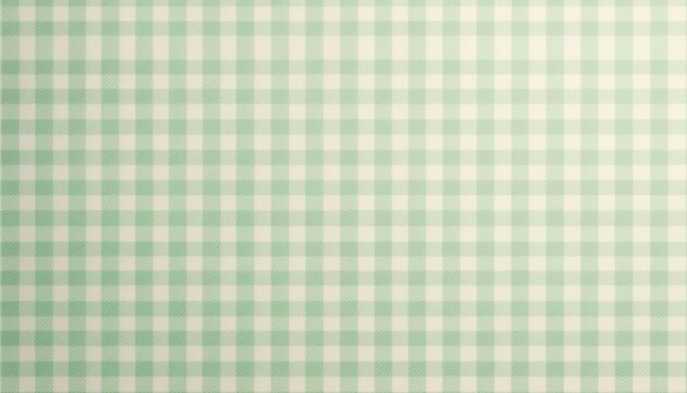 Soft sage green gingham pattern creates calm background. Light pastel checkered design looks gentle, elegant, versatile. Classic graphic textile style for fabric, decor, digital projects, paper