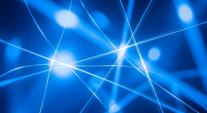 Abstract blue light lines create an aura of technology and connection. Perfect for futuristic themes, digital concepts, and innovative designs.