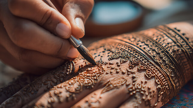 hands of a woman knitting needles