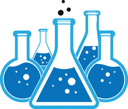 Modern abstract geometric design with vibrant blue and red accents