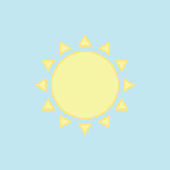 Sun icon set. Yellow sun icon. Shine sun ray.. Yellow sun star icons. Vector illustration