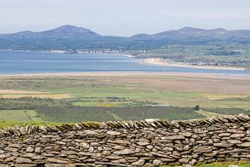 Stone wall above the Dwyryd Estuary.