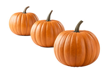 Obraz premium pumpkins isolated on transparent white background full depth of field clipping path